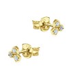 Cute Crystal Silver Stud Earrings STS-2109